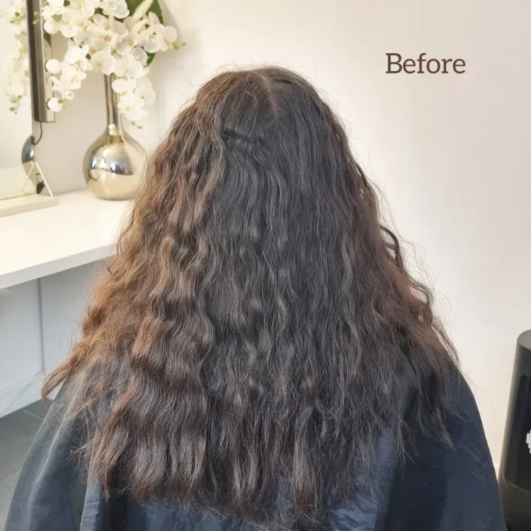 Voor: Hair Botox · Lang Golvend Haar