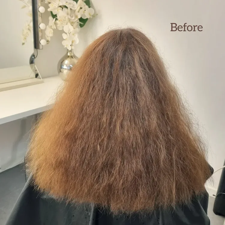 Voor: Hair Keratine · Blond Haar